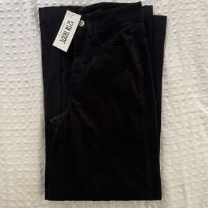 12th Tribe Clarence Black Corduroy Pants